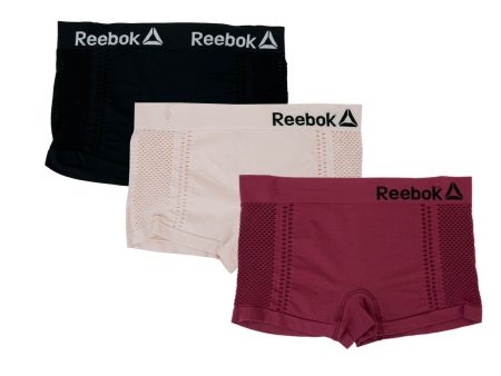 Reebok Women s Seamless Boyshort Panties w  Mesh Sides 3-Pack Cheap