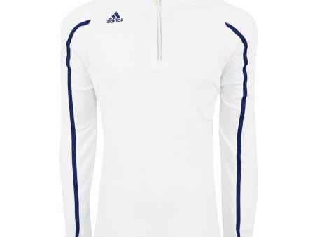 adidas Men s Team Iconic 1 4 Zip Pullover White Navy 3XL For Sale