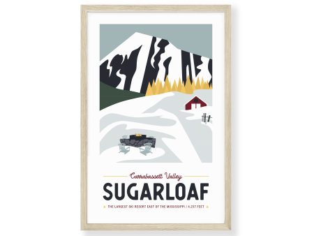 Sugarloaf Print 11 x17  | Vintage Travel Print | Sugarloaf Mountain Print | Maine Print | Sugarloaf Maine | Sugarloaf Mountain Sale