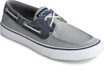 Men s Bahama II Salt Washed Canvas Grey Navy For Discount