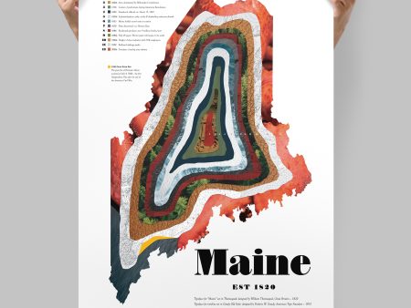 Limited Edition Maine Roots Poster | Maine Poster | Maine History Poster Hot on Sale