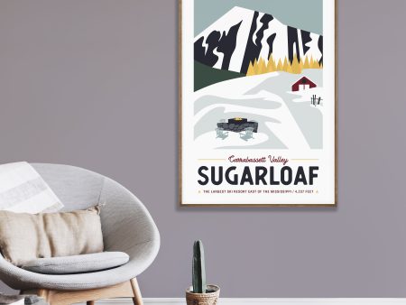 Sugarloaf Poster 16 X24  | Vintage Travel Poster | Sugarloaf Mountain Poster | Maine Poster | Sugarloaf Maine | Offset Print Fashion