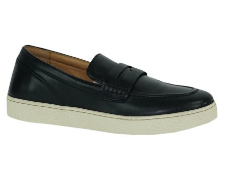 Donald Pliner Men s Murray Slip-on Antique Calf Leather Sneakers Black 12 For Cheap