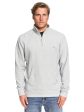 Quiksilver Men s Waterman Ocean Nights 1 2 Zip Mock Neck Sweatshirt Grey S For Sale