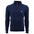 Nautica Men s Sueded 1 4 Zip Sweatshirt Navy XL Cheap