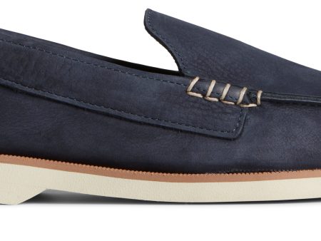 Men s A O Venetian Double Sole Wide Nubuck - Navy Discount