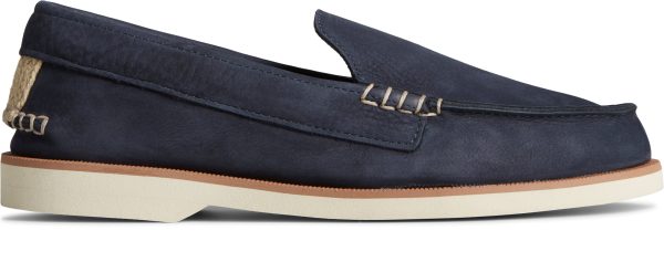 Men s A O Venetian Double Sole Wide Nubuck - Navy Discount