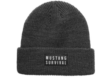 Mustang Knit Beanie Charcoal on Sale