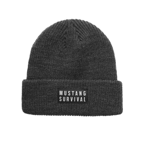 Mustang Knit Beanie Charcoal on Sale