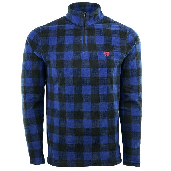 Chaps Men s Fleece Flannel 1 4 Zip Jacket For Discount