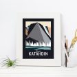 Katahdin Maine Print 8.5 x11  | Vintage Travel Print | Mountain Print | Maine Print | Mount Katahdin Print | Katahdin Maine on Sale