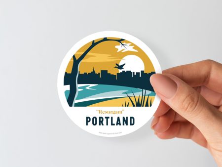 Portland Maine Sticker | Vintage Travel Sticker | Portland Sticker |  Maine Sticker | Portland Maine Sticker Cheap