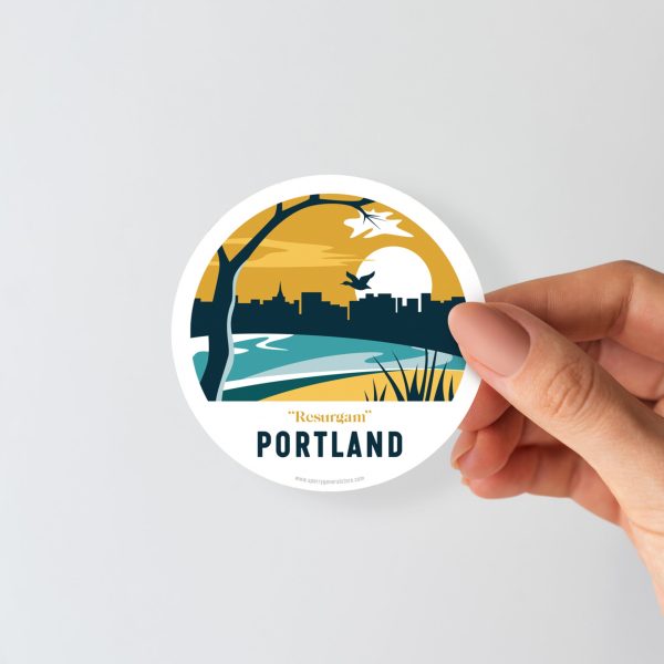 Portland Maine Sticker | Vintage Travel Sticker | Portland Sticker |  Maine Sticker | Portland Maine Sticker Cheap