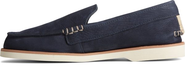 Men s A O Venetian Double Sole Wide Nubuck - Navy Discount