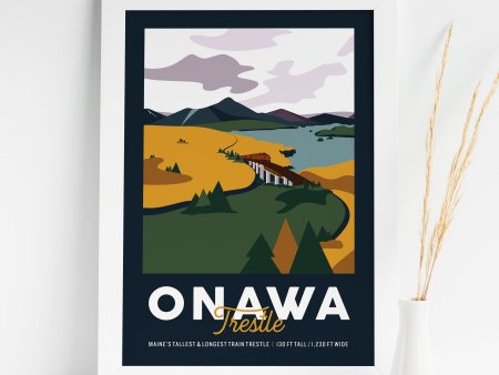 Onawa Maine Print 8.5 x11  | Train Print Maine | Onawa Print | Train Print | Maine Print | Onawa Print | Vintage Print on Sale