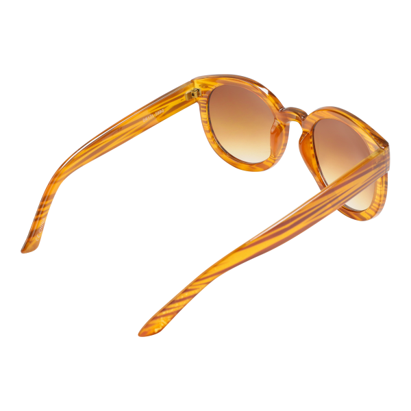 Round Fashion Sunglasses Burnt Orange Tan For Sale