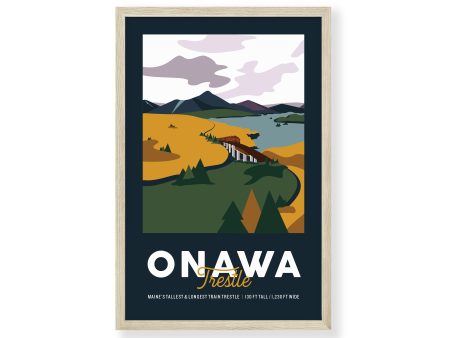 Onawa Maine Print 11 x17  | Train Print Maine | Onawa Print | Train Print | Maine Print | Onawa Print | Vintage Print For Cheap