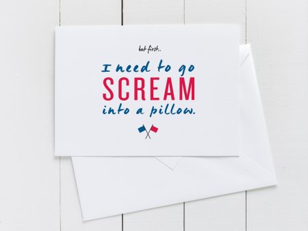 Political Card | American Flag Card | Red White Blue Card | Political Funny Card | Sarcastic Card Online Hot Sale