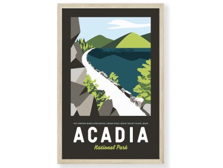 Acadia Maine Print 11 x17  | Vintage Travel Print | Acadia Print | Maine Print | Acadia National Park | Acadia National Park Print Online Hot Sale