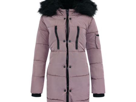 Jessica Simpson Long Puffer Jacket Dusty Pink XL Online