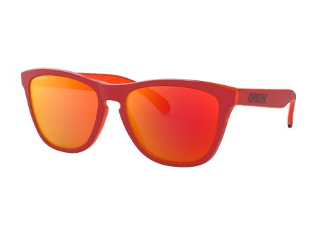 Oakley Frogskins Grips Collection (A) Sunglasses Matte Red Translucent Orange PRIZM Ruby Discount