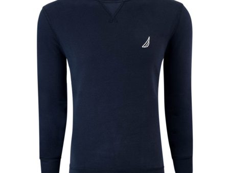 Nautica Men s Sueded Fleece Crewneck Sweatshirt For Discount