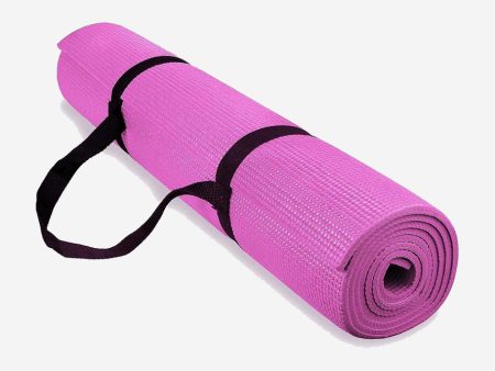 Anti Slip Exercise Yoga Mat - Pink For Discount