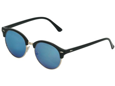 Clubmaster Fashion Sunglasses Black Gold Blue Supply