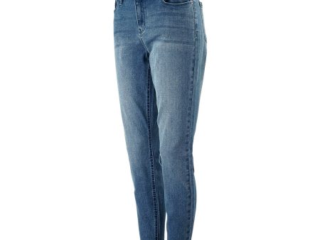 Kenneth Cole New York Women s Jess Skinny Bottom-Hem Jeans Medium Blue 8 Supply