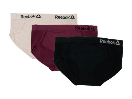 Reebok Women s Peek-A-Boo Seamless Hipster Panties 3-Pack Hot on Sale