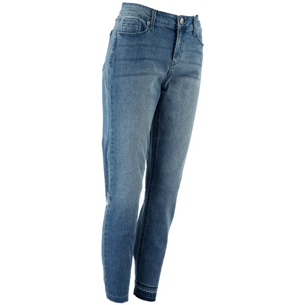 Kenneth Cole New York Women s Jess Skinny Bottom-Hem Jeans Medium Blue 8 Supply