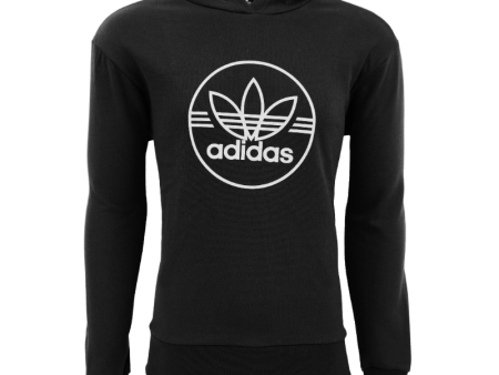 adidas Men s Trefoil Circle Performance Pullover Hoodie Hot on Sale