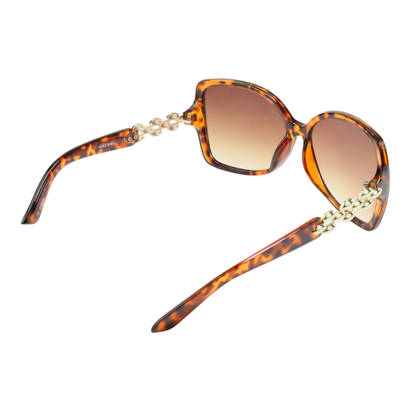 Women s Chain Fashion Sunglasses Tortoise Gold Supply