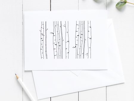 Tree Card Set | Birch Tree Card | Woodlands Card | Birch Tree Card For Discount