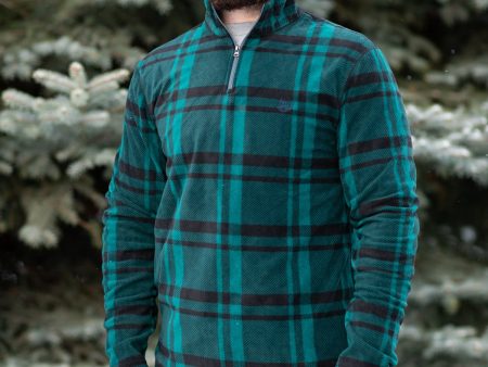 Chaps Men s Fleece Flannel 1 4 Zip Jacket For Discount