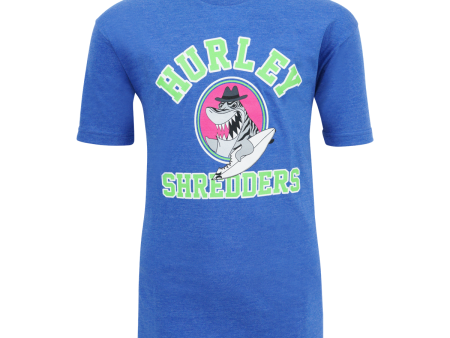 Hurley Youth Shredders Premium Fit T-Shirt Heather Royal L Sale