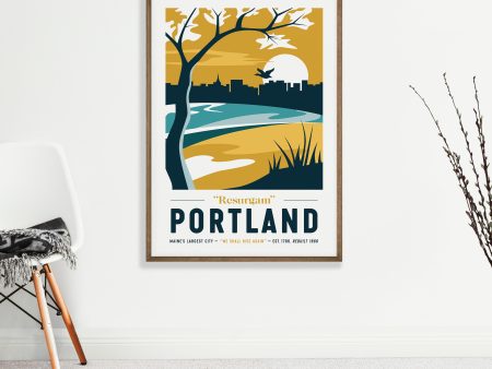 Portland Maine Poster 16 x24  | Vintage Travel Poster | Portland Poster | Maine Poster | Portland Maine | Maine Print | Offset Print Sale