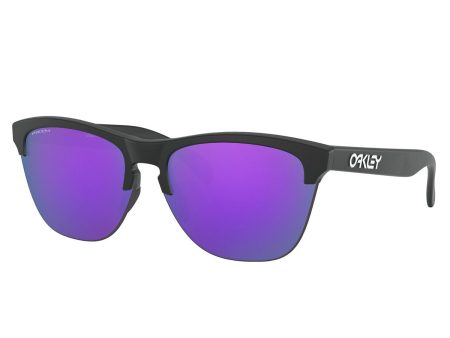 Oakley Frogskins Lite Crystalline Collection Sunglasses Matte Black Violet Iridium Online now