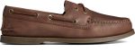 Men s A O 2-Eye Cross Lace Leather Wide - Brown For Cheap