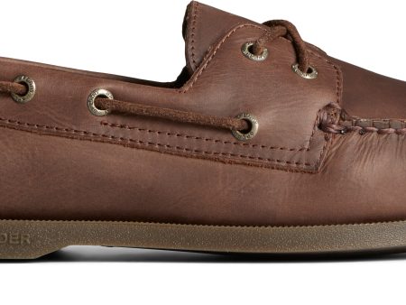 Men s A O 2-Eye Cross Lace Leather Wide - Brown For Cheap