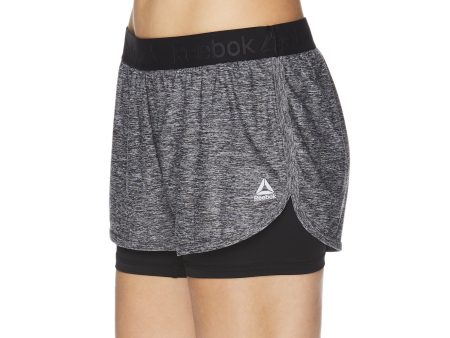 Reebok Women s Cardio Running Shorts w  built in Compression For Cheap